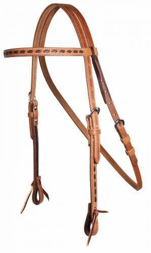 Professionals Choice Headstall With Browband Buck Stitch