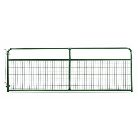 12ft 2x4 Wirefilled Grn Ptd Gate