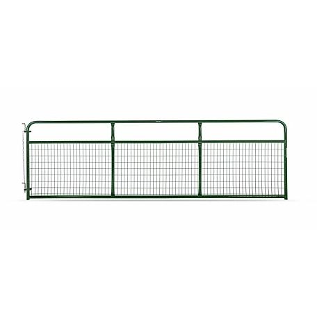 14ft 2x4 Wirefilled Grn Ptd Gate