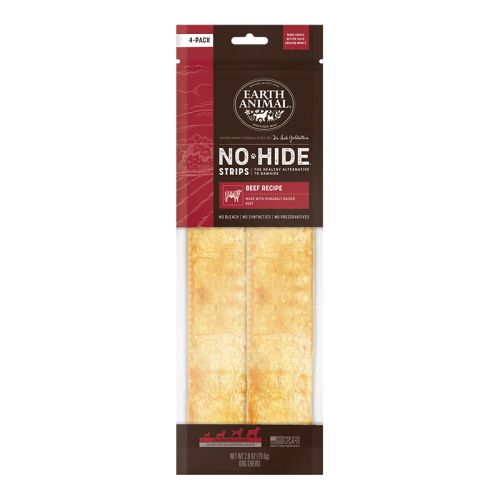 Earth Animal No Hide Beef Strip 4pk