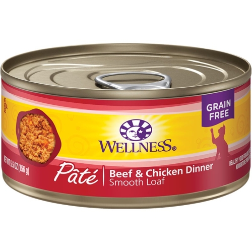 5.5Oz Wellness Beef Chicken Cat