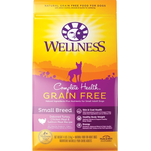 4Lb Wellness Grain Free Small Breed Turkey Chicken & Salmon