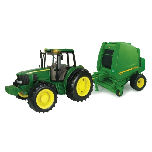 Toy JD Tractor Baler Set