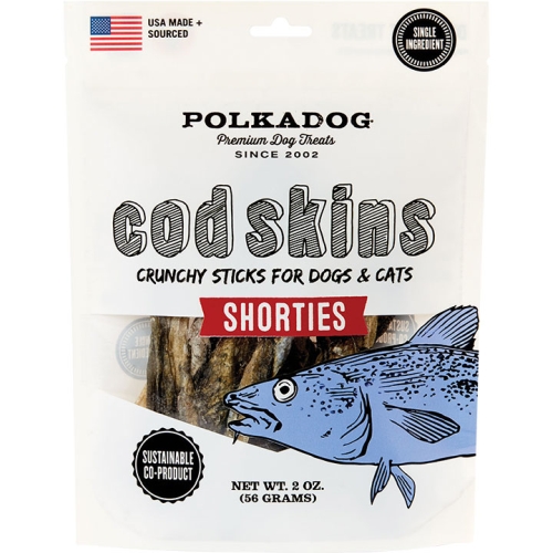 2oz Polka Dog Cod Skin Jerky