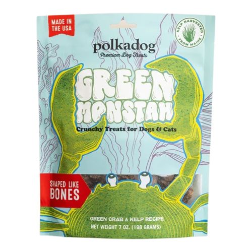 Polka Dog Green Monstah Bones 7Oz