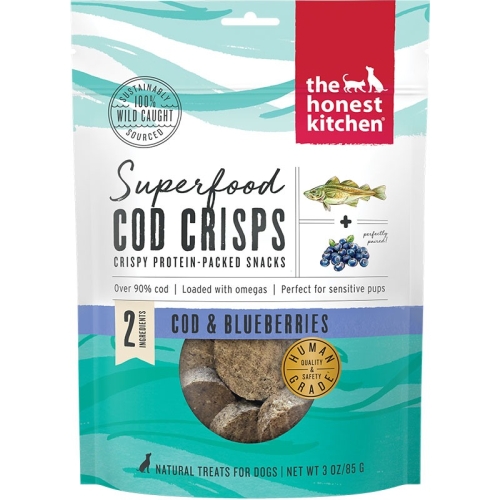 The Honest Kitchen Blueberry Cod Crisps 3oz