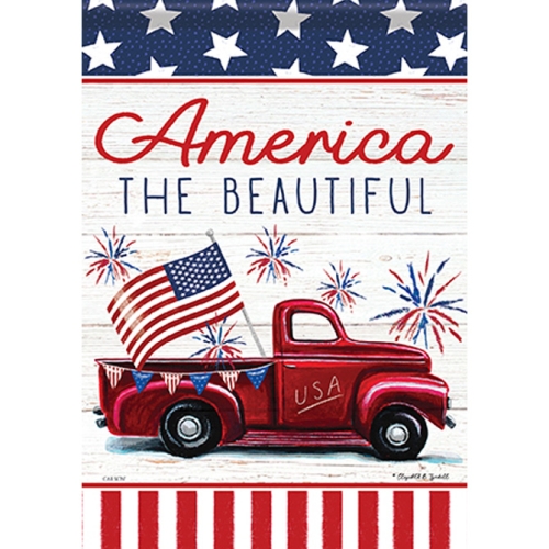 Garden Flag American Truck