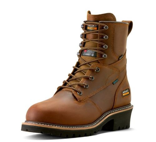 Ariat Mens Logger Shock Shield 8" Insulated Work Boot