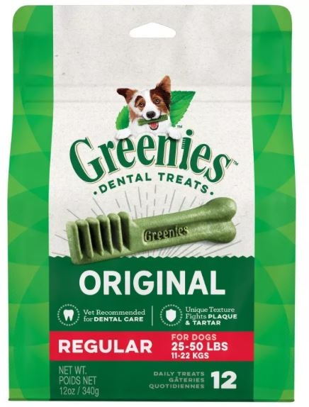 Greenies Treat Pack Regular Original 12ct 12oz