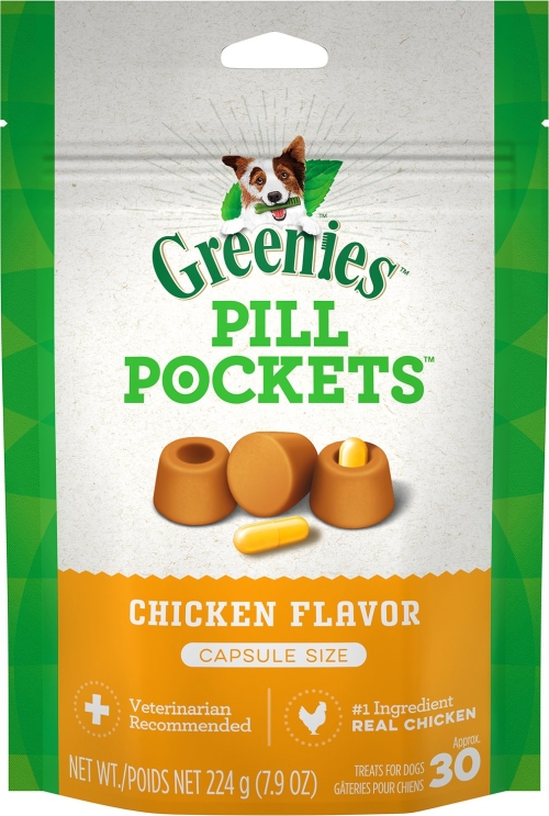 Greenies Pill Pocket Dog Chicken Capsule Size 7.9oz