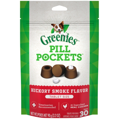 Greenies Pill Pocket Dog Hickory Tablet Size 3.2oz