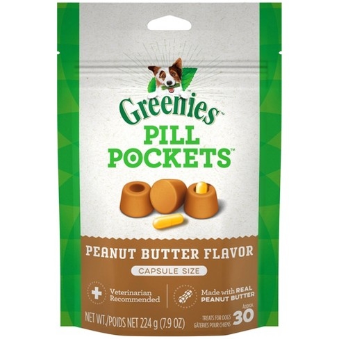 Greenies Pill Pocket Dog Peanut Butter Capsule Size 7.9oz