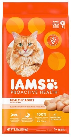 16Lb Iams Cat Healthy Adult with Chicken