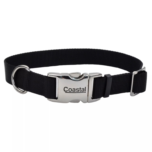 Coastal Collar Adjustable w/ Metal Buckle 5/8X14 Black