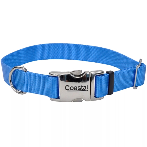 Coastal Collar Adjustable w/ Metal Buckle 5/8X14 Blue Lagoon