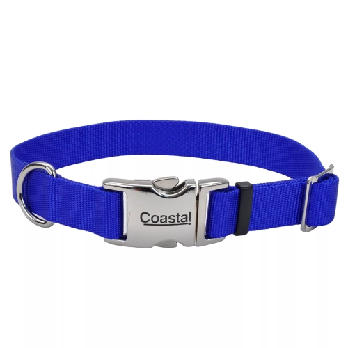 Coastal Collar Adjustable w/ Metal Buckle 5/8X14 Blue