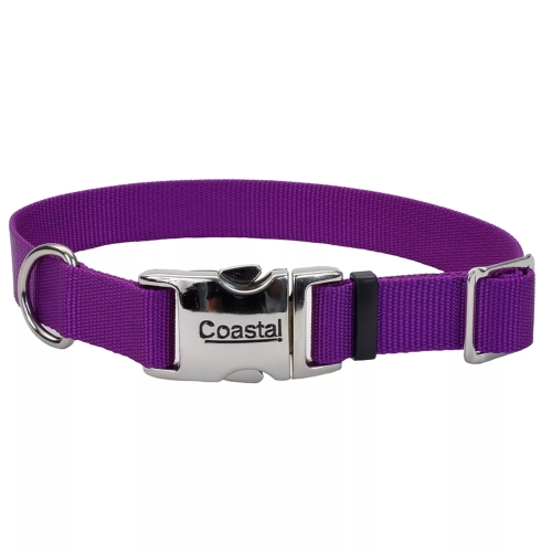 Coastal Collar Adjustable w/ Metal Buckle 5/8X14 Purple