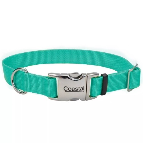 Coastal Collar Adjustable w/ Metal Buckle 5/8X14 Teal