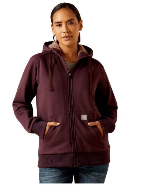 Ariat Womens Re-bar All-Weather Sherpa Full Zip Hoodie