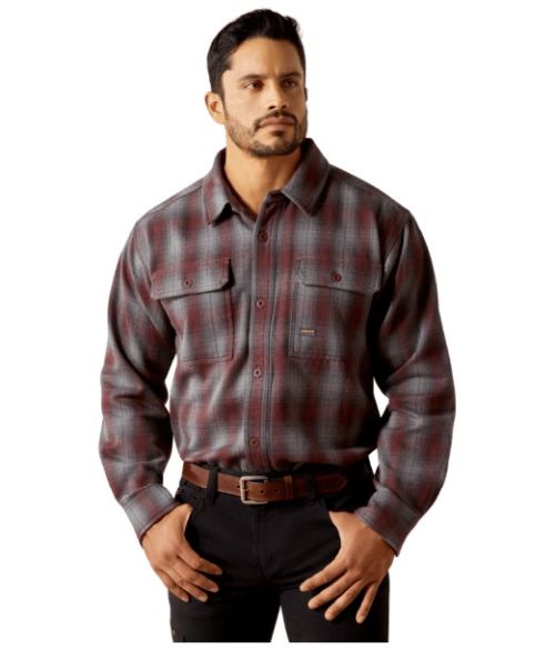 Ariat Mens Re-bar Heavy Flannerl Work Shirt