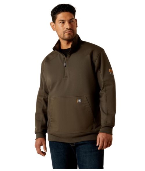 Ariat Mens Re-bar Workman DuraCanvas 1/4 Zip Sweatshirt