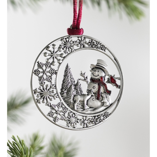 Orn Pewter Xmas Tree Snwmn