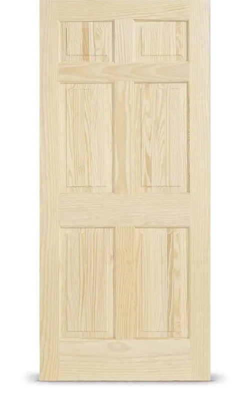 3/0 6/8 6 Panel Pine Slab Interior Door