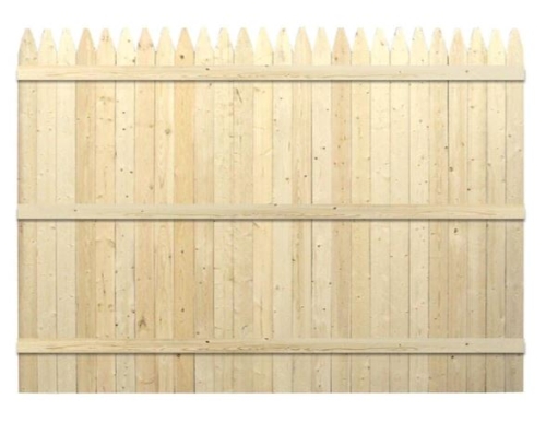 6'x8' Nat 3/4x3" Stockade Fence