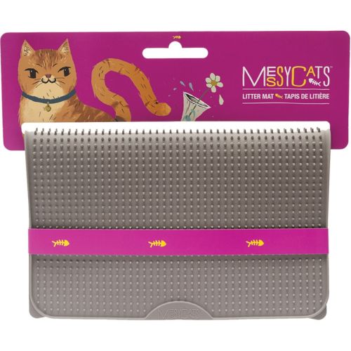 Messy Cats Litter Mat Gray