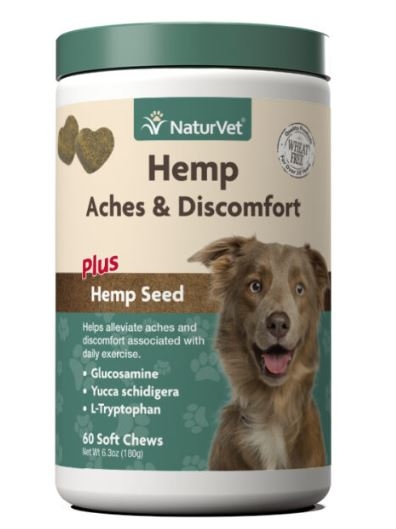 Naturvet Dog Hemp Chews Aches & Pains 60ct