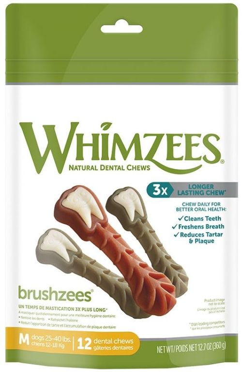 Whimzees Medium Brushzees 12Ct