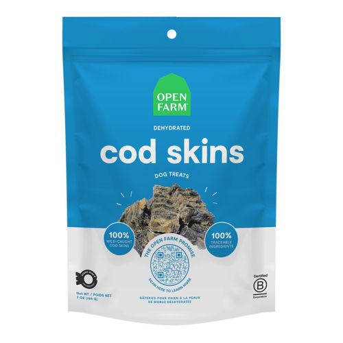 Open Farm Dehydrated Cod Skin Treats 7oz