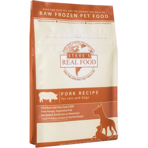 Steve's Real Food Dog & Cat Frozen Pork Nuggets 5lb