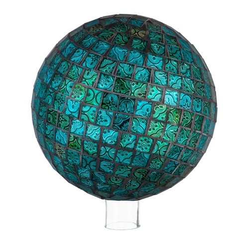 Gazing Globe 10 Mosaic Turq