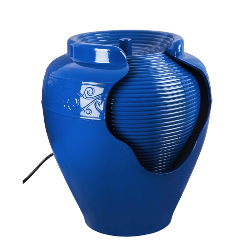 Water Fountain Blue Pot