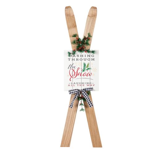 Porch Decor Wooden Ski