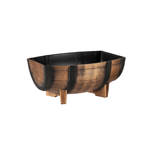 Decor Plntr Whiskey Barrel