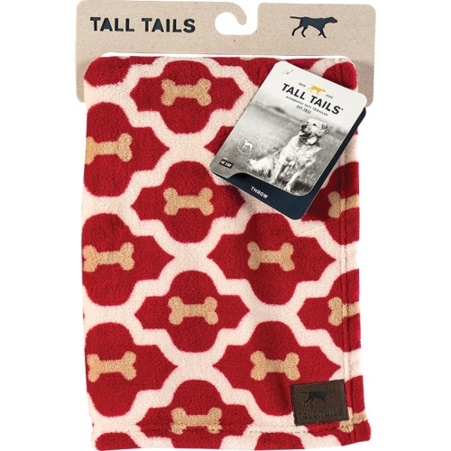 Tall Tails Dog Blanket Red Bone 20x30