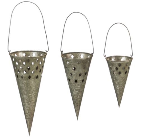 Metal Cone Planter Medium