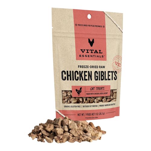 Vital Essentials Cat Freeze Dried Treat Chicken Giblet 1oz