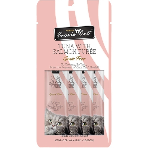 Fussie Cat Tuna & Salmon Puree 4pk