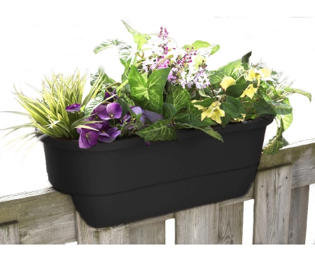 Planter Deck Rail 24" Black