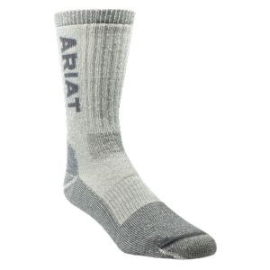 Ariat Sock Unisex Midweight Merino Blend for Steel Toe Gray MD