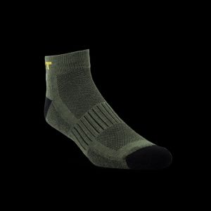 Ariat Sock Mens High Performance 1/4 Crew Olive XL 3pk