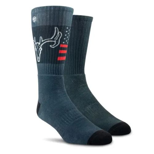 Ariat Sock Patriot Country Graphic Crew MD 2pk