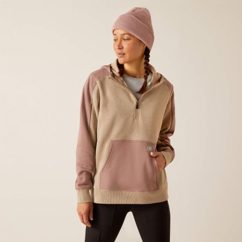 Ariat Womens Re-bar Colorblocked 1/2 Zip Hoodie