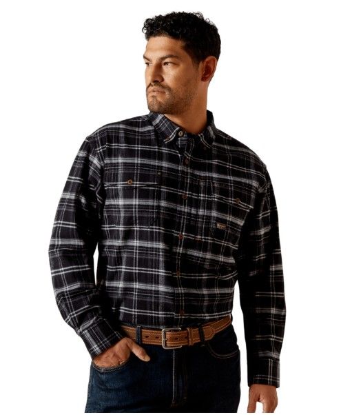 Ariat Mens Re-bar Flannel DuraStretch Work Shirt