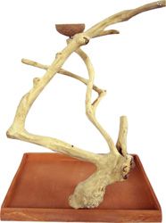 Java Wood Table Top Bird Stand
