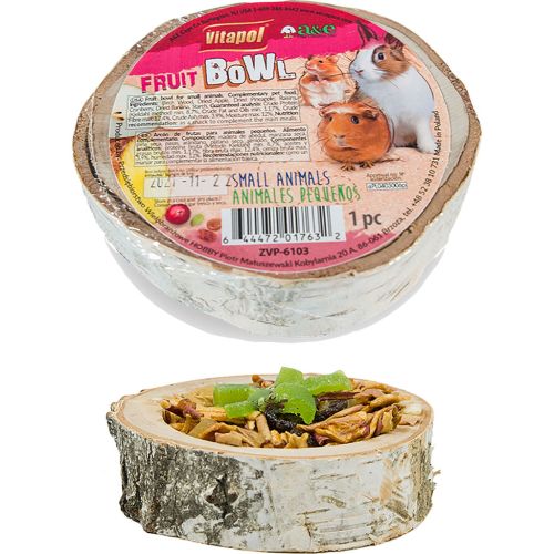 Vitapet Small Animal Wood Bowl Treat