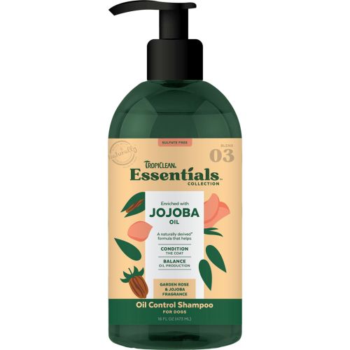 Tropiclean Essentials Dog Shampoo Jojoba Oil 16oz